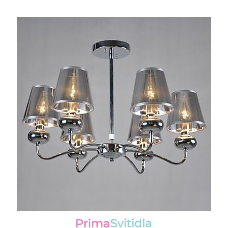 Vintage lustr 6 Light Classic Fabric Metal Paint Vintage lustr 6 Light Classic Fabric Metal Paint