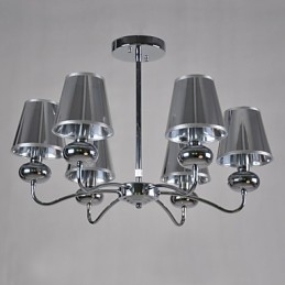 Vintage lustr 6 Light Classic Fabric Metal Paint