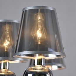 Vintage lustr 6 Light Classic Fabric Metal Paint