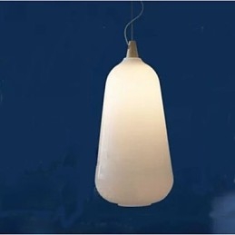 Láhev z mléčného bílého skla Závěsná lampa Natural Curve
