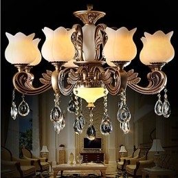 Evropská křišťálová závěsná lampa a luxusní lampa