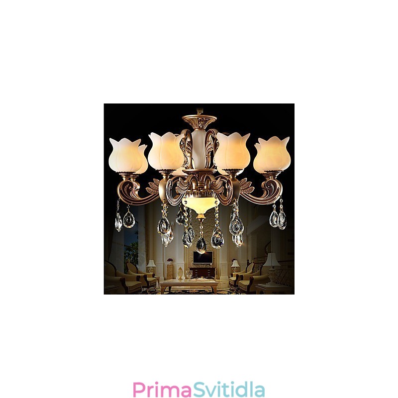 Evropská křišťálová závěsná lampa a luxusní lampa