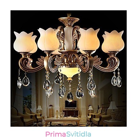 Evropská křišťálová závěsná lampa a luxusní lampa