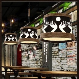 Konopí American Retro Cafe Jednoduchý pastorační lustr