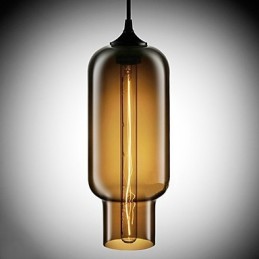 70W moderní skleněné závěsné svítidlo v hnědém bublinkovém designu