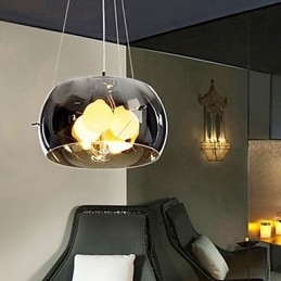 Italský styl moderní kuriózní 3 světelný přívěsek s černým průhledným stínidlem