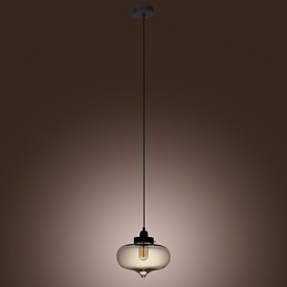 Průhledné skleněné závěsné světlo v hnědém bublinkovém designu