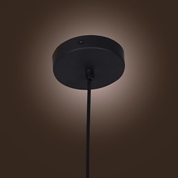 Průhledné skleněné závěsné světlo v hnědém bublinkovém designu