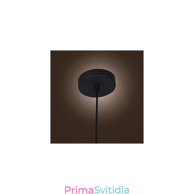 Průhledné skleněné závěsné světlo v hnědém bublinkovém designu
