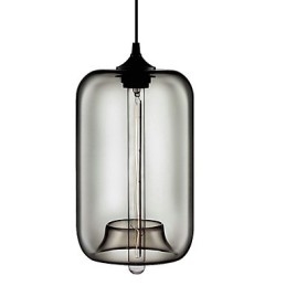 70W průhledné skleněné závěsné světlo v černém bublinkovém designu
