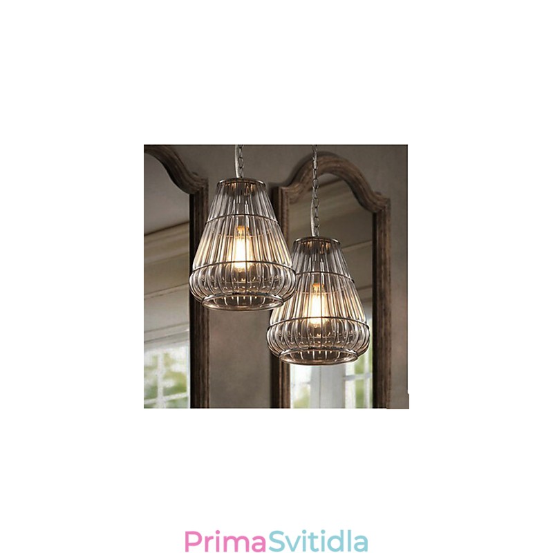 Skleněná závěsná lampa v americkém stylu Industrial Wind Cafe