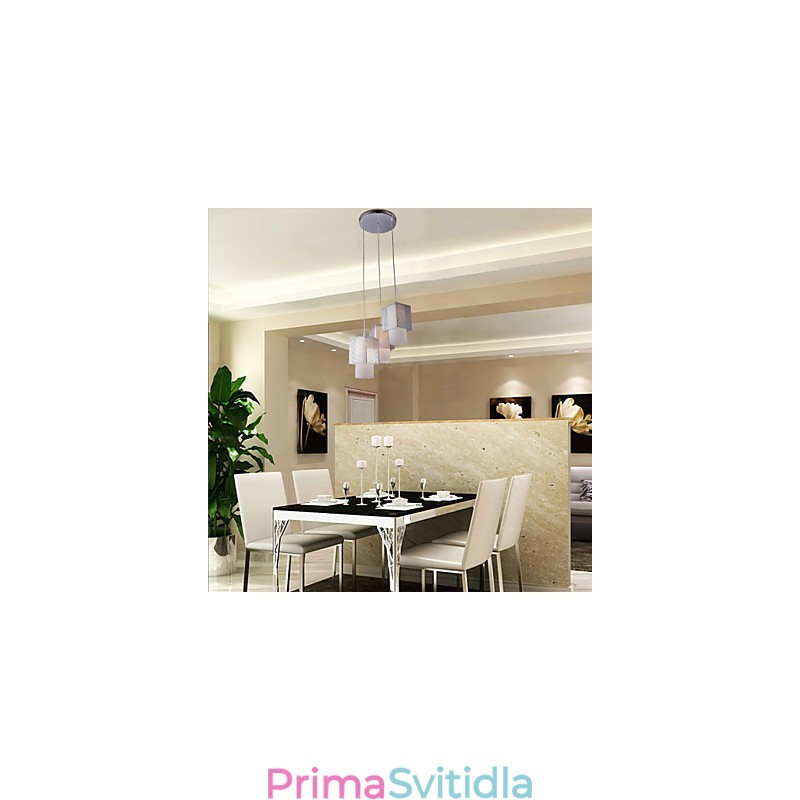 Moderní galvanicky pokovené závěsné světlo v mini stylu