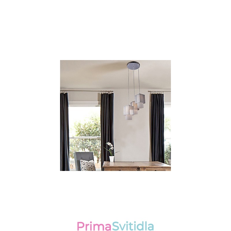 Moderní galvanicky pokovené závěsné světlo v mini stylu