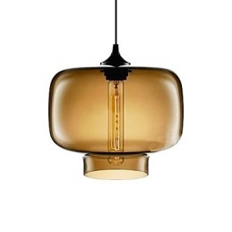 70W moderní skleněné závěsné svítidlo v designu hnědé průhledné láhve