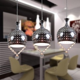 3hlavý přívěsek ze světlého křišťálu moderní současný kov