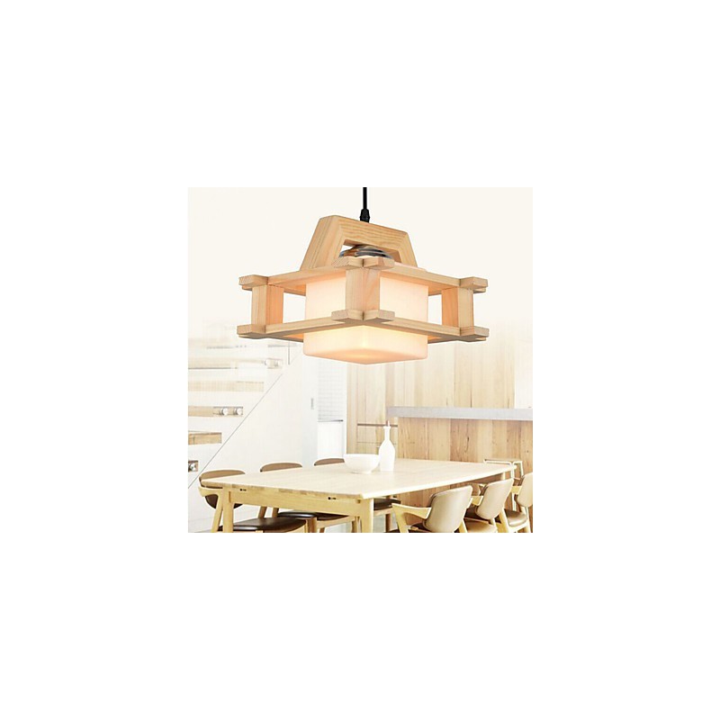 Lampa z masivního dřeva