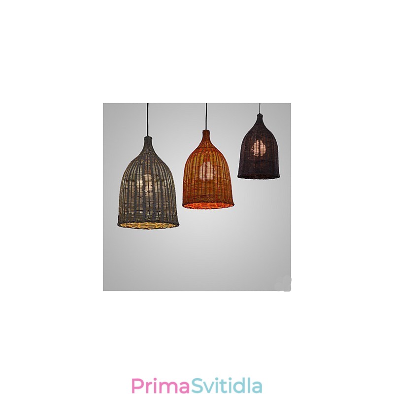 Ratanový lustr Lustrový lustr Creative Retro Ratanová lampa