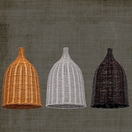 Ratanový lustr Lustrový lustr Creative Retro Ratanová lampa