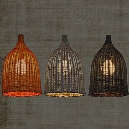 Ratanový lustr Lustrový lustr Creative Retro Ratanová lampa