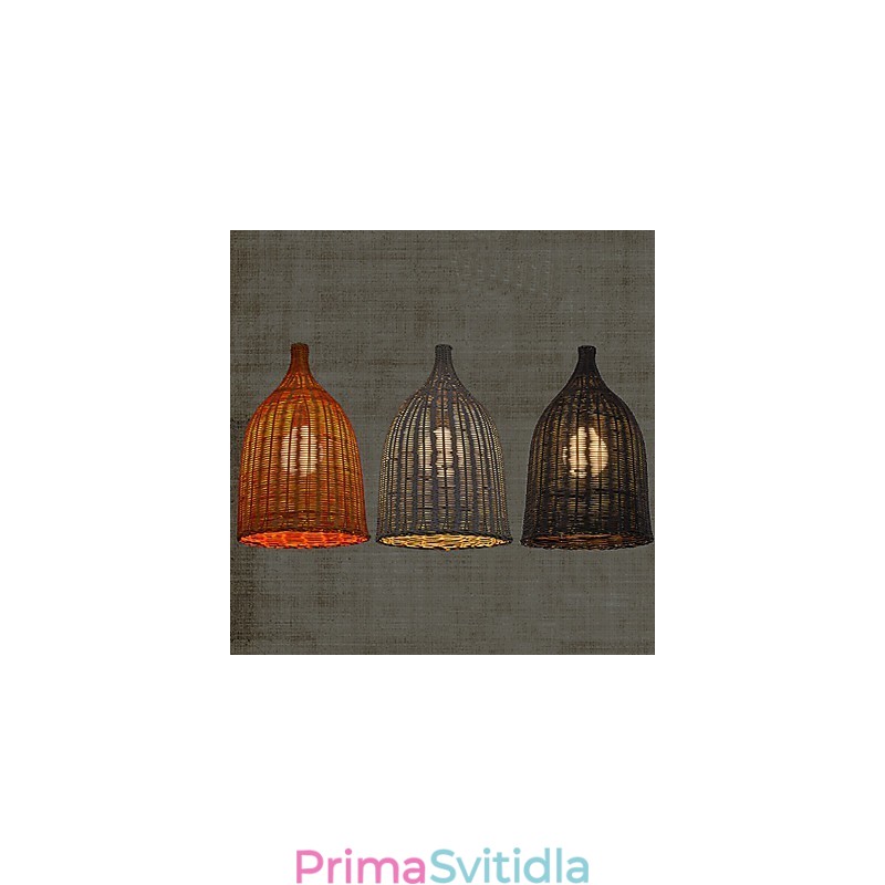 Ratanový lustr Lustrový lustr Creative Retro Ratanová lampa