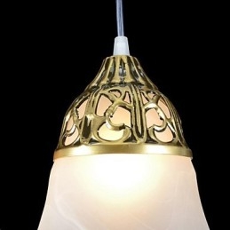 Bronzový přívěsek Three Lights Moaré Glass European Classic