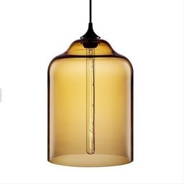 Retro kreativní jednohlavé skleněné závěsné lampy kavárna v misce zlaté rybky
