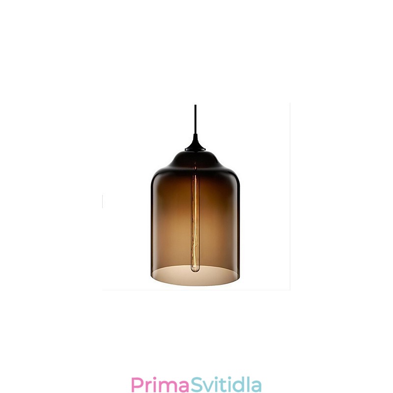 Retro kreativní jednohlavé skleněné závěsné lampy kavárna v misce zlaté rybky