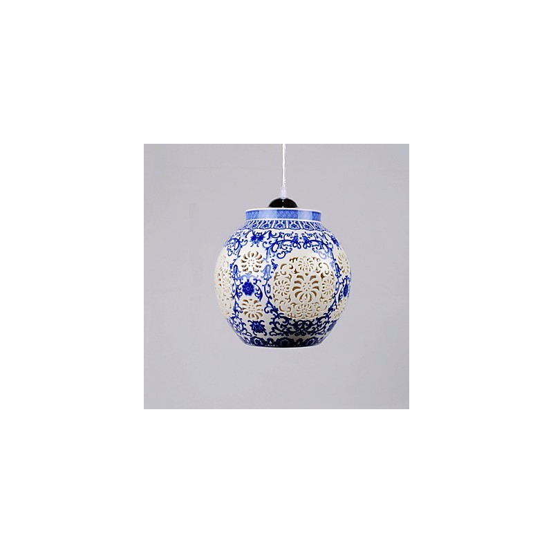 Retro keramická lampa Stairs Blue Single Head Lustr Creative