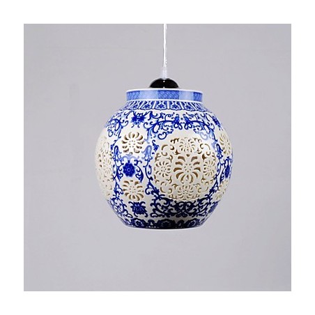 Retro keramická lampa Stairs Blue Single Head Lustr Creative Retro keramická lampa Stairs Blue Single Head Lustr Creative