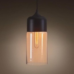 WestMenLights Elegantní stínidlo na láhev DIY Stropní lampa Skleněná závěsné osvětlení Edison Bulb Home