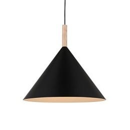 Mini Artistic kuželová závěsná lampa 1 Světlá Mordern Jednoduchost Povrchová úprava Černá Bílá Hliníkové a dřevěné závěsné svítidlo