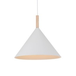 Mini Artistic kuželová závěsná lampa 1 Světlá Mordern Jednoduchost Povrchová úprava Černá Bílá Hliníkové a dřevěné závěsné svítidlo