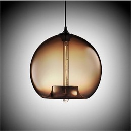 Retro kreativní jednohlavé skleněné závěsné lampy kavárna v misce zlaté rybky