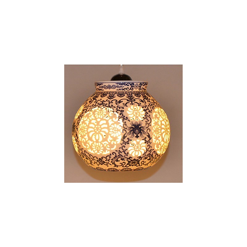 Retro keramická lampa Stairs Blue Single Head Lustr Creative