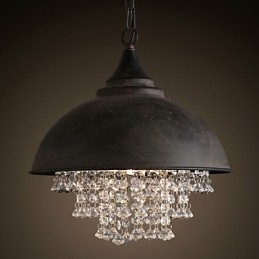 Podkrovní přívěsek Light Crystal Retro Coffe Light Garáž Metal