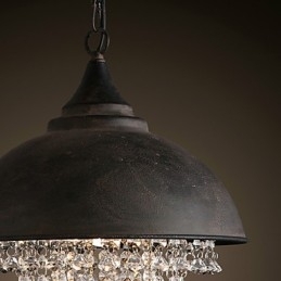Podkrovní přívěsek Light Crystal Retro Coffe Light Garáž Metal