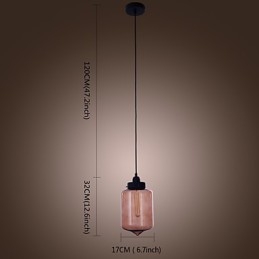 70W moderní skleněné závěsné svítidlo v designu průhledné láhve