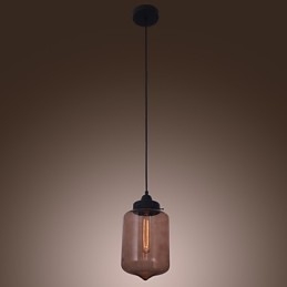 70W moderní skleněné závěsné svítidlo v designu průhledné láhve