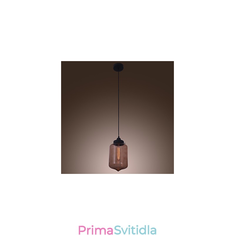70W moderní skleněné závěsné svítidlo v designu průhledné láhve
