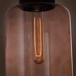 70W moderní skleněné závěsné svítidlo v designu průhledné láhve