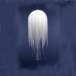 Závěsné svítidlo Modern Minimalist White 1 Light Metal and