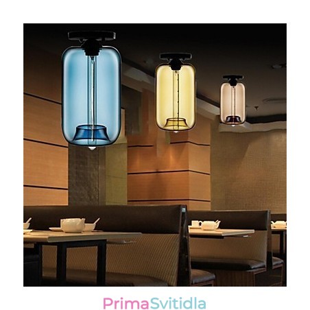 Retro kreativní jednohlavé skleněné závěsné lampy kavárna v misce zlaté rybky Retro kreativní jednohlavé skleněné závěsné lampy kavárna v misce zlaté rybky