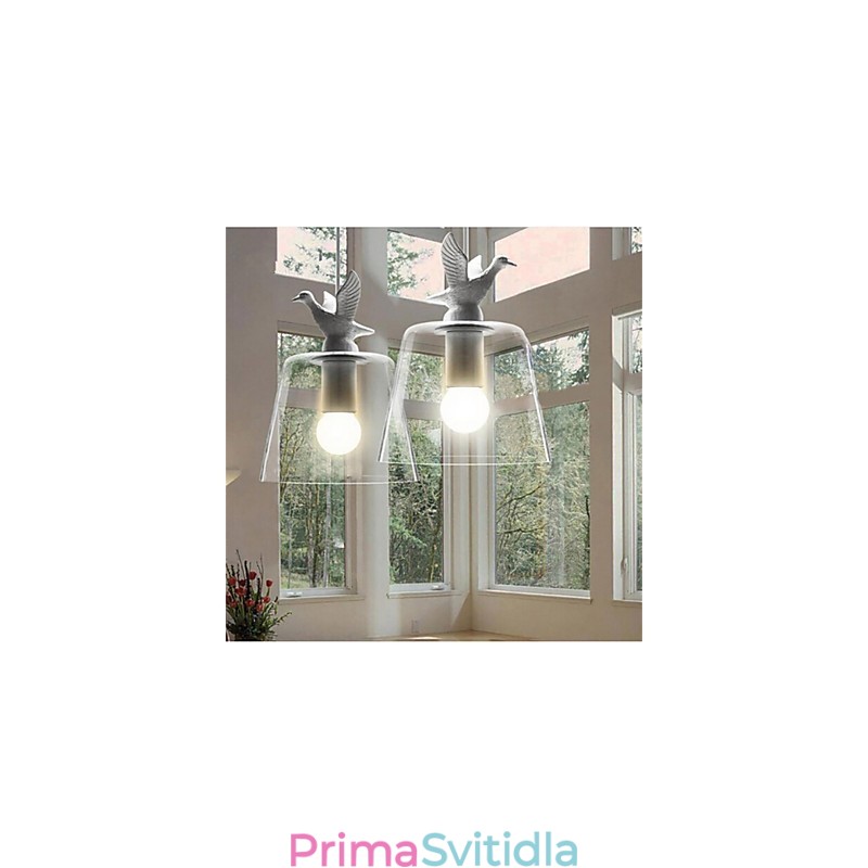 American Style Retro Creative Single Head Glass lampa Nordic Cafe