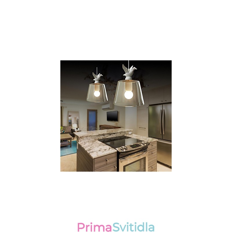 American Style Retro Creative Single Head Glass lampa Nordic Cafe