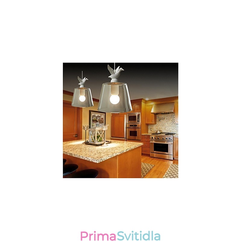 American Style Retro Creative Single Head Glass lampa Nordic Cafe