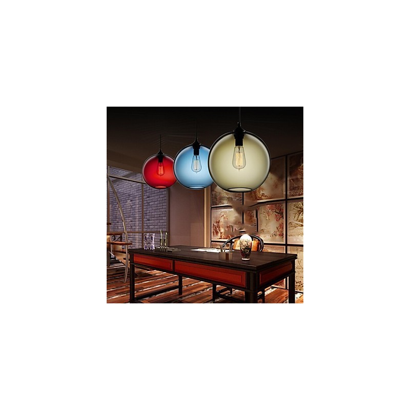 Retro kreativní jednohlavé skleněné závěsné lampy kavárna v misce zlaté rybky