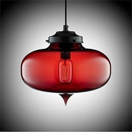 Retro kreativní jednohlavé skleněné závěsné lampy kavárna v misce zlaté rybky