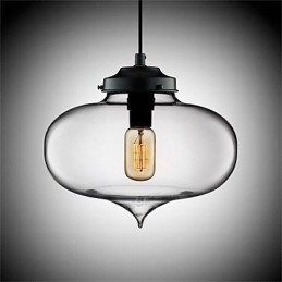 Retro kreativní jednohlavé skleněné závěsné lampy kavárna v misce zlaté rybky