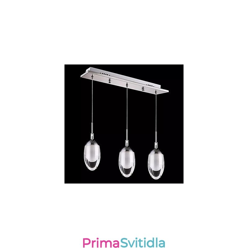Moderní moderní závěsné svítidlo z chromového kovu