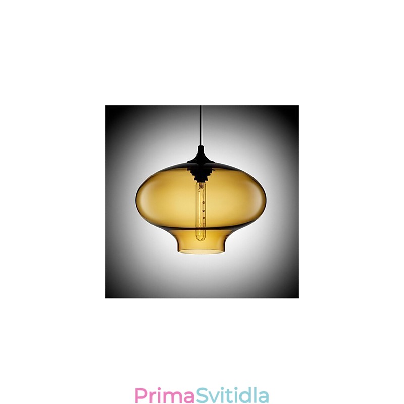 Retro kreativní jednohlavé skleněné závěsné lampy kavárna v misce zlaté rybky